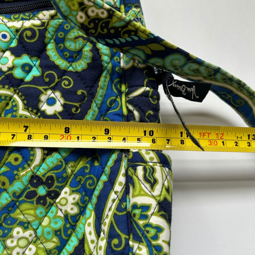 Vera Bradley Go Wild Paisley Quilted Cotton Mini Backpack Blue Green Floral - Picture 8 of 11